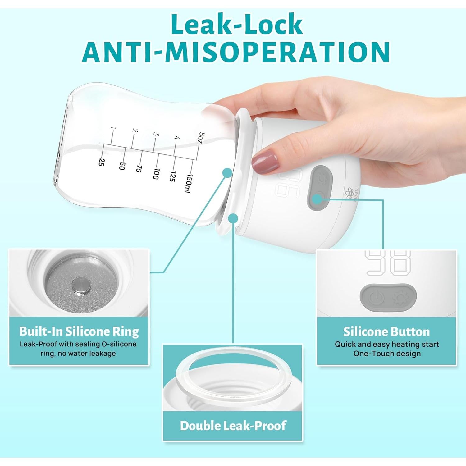 Calentador de Botellas Portátil 9000mAh BPA Free para Bebés