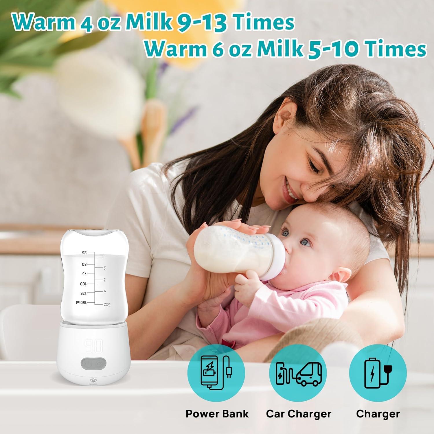 Calentador de Botellas Portátil 9000mAh BPA Free para Bebés