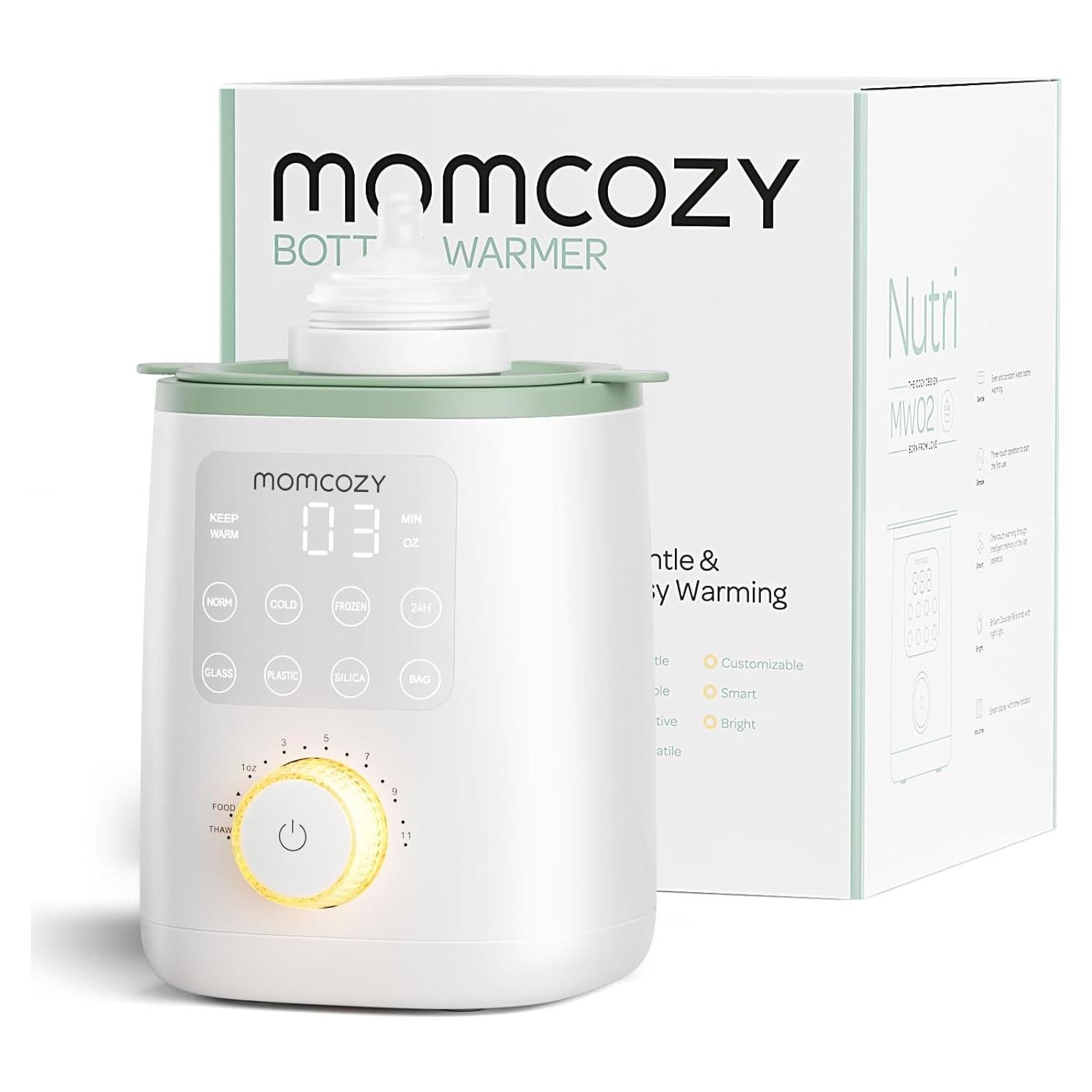 Calentador de Botellas Momcozy MW02, 9 en 1 con Luz Nocturna
