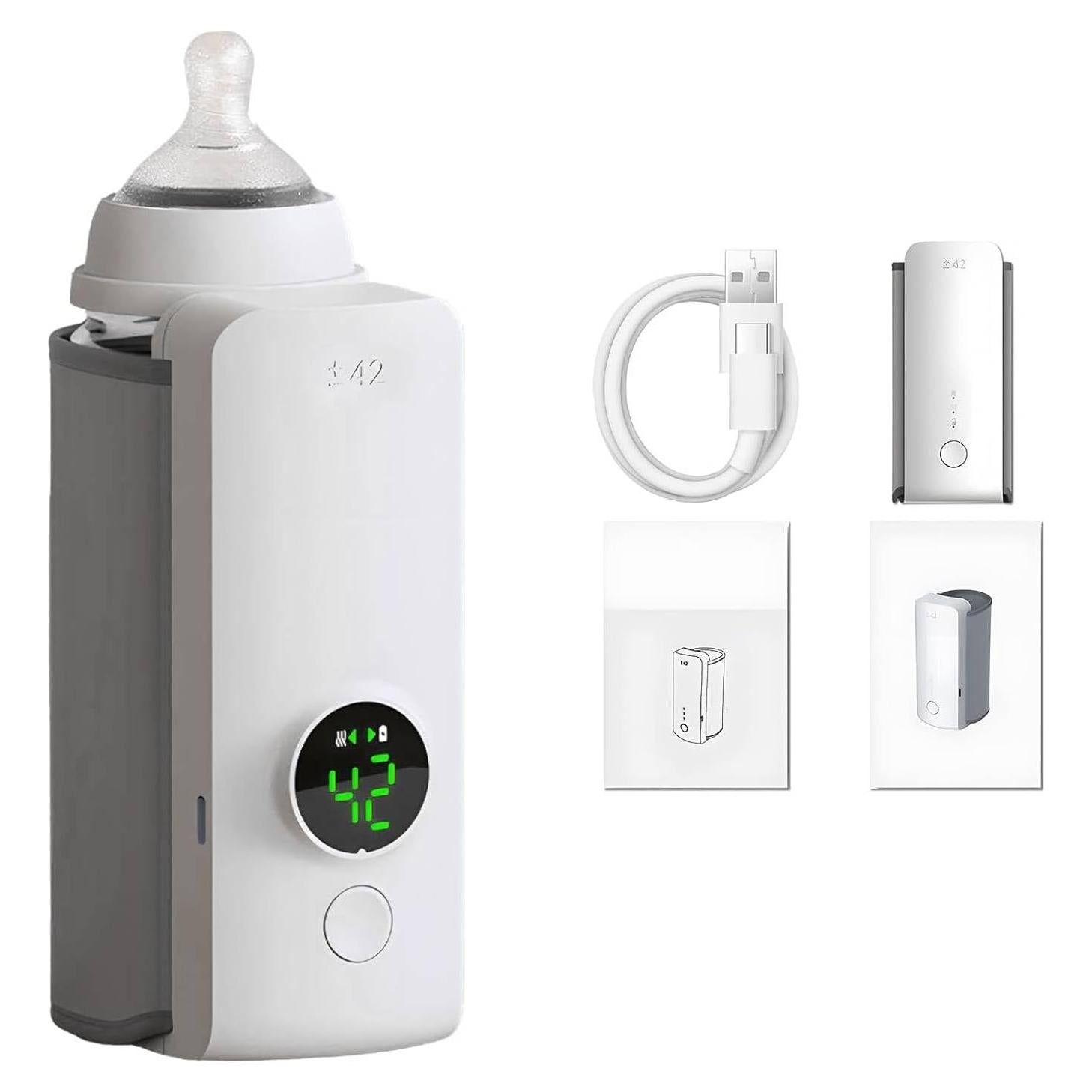 Calentador de Biberones Portátil Recargable 6000mAh - 42°C