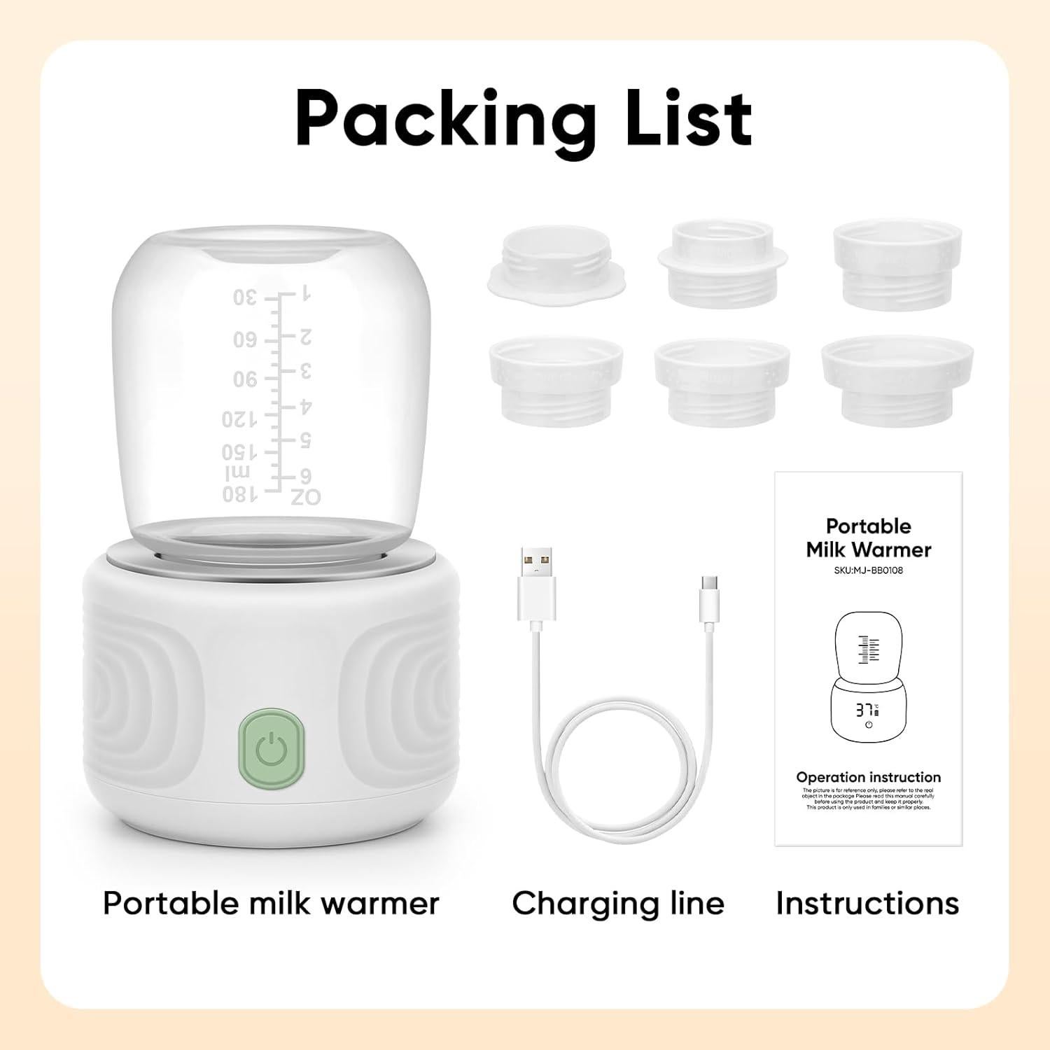 Calentador de Biberones Portátil Maypott 3 Minutos 4 Temperaturas