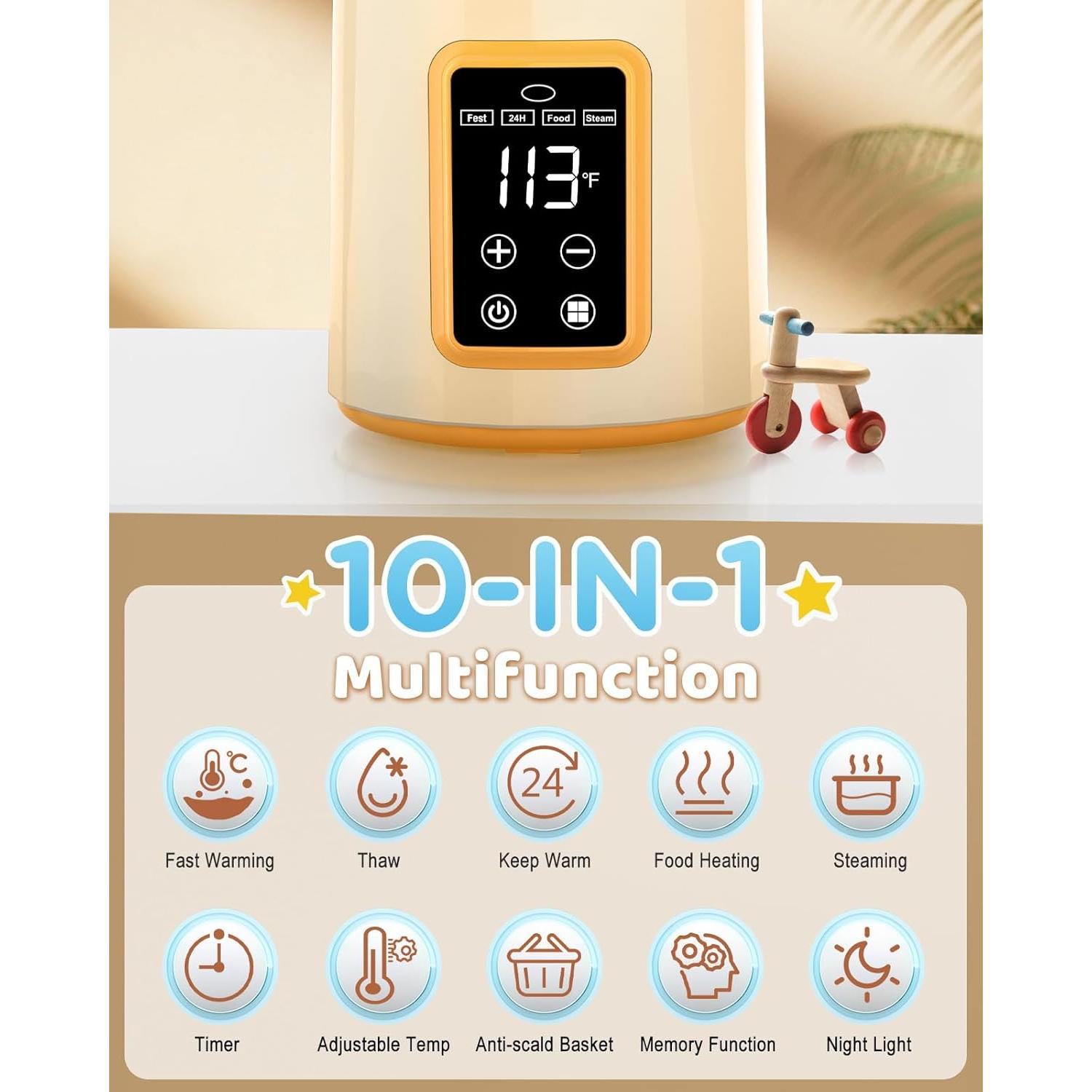 Calentador de Botellas Multifuncional Libre de BPA - Rápido y Preciso