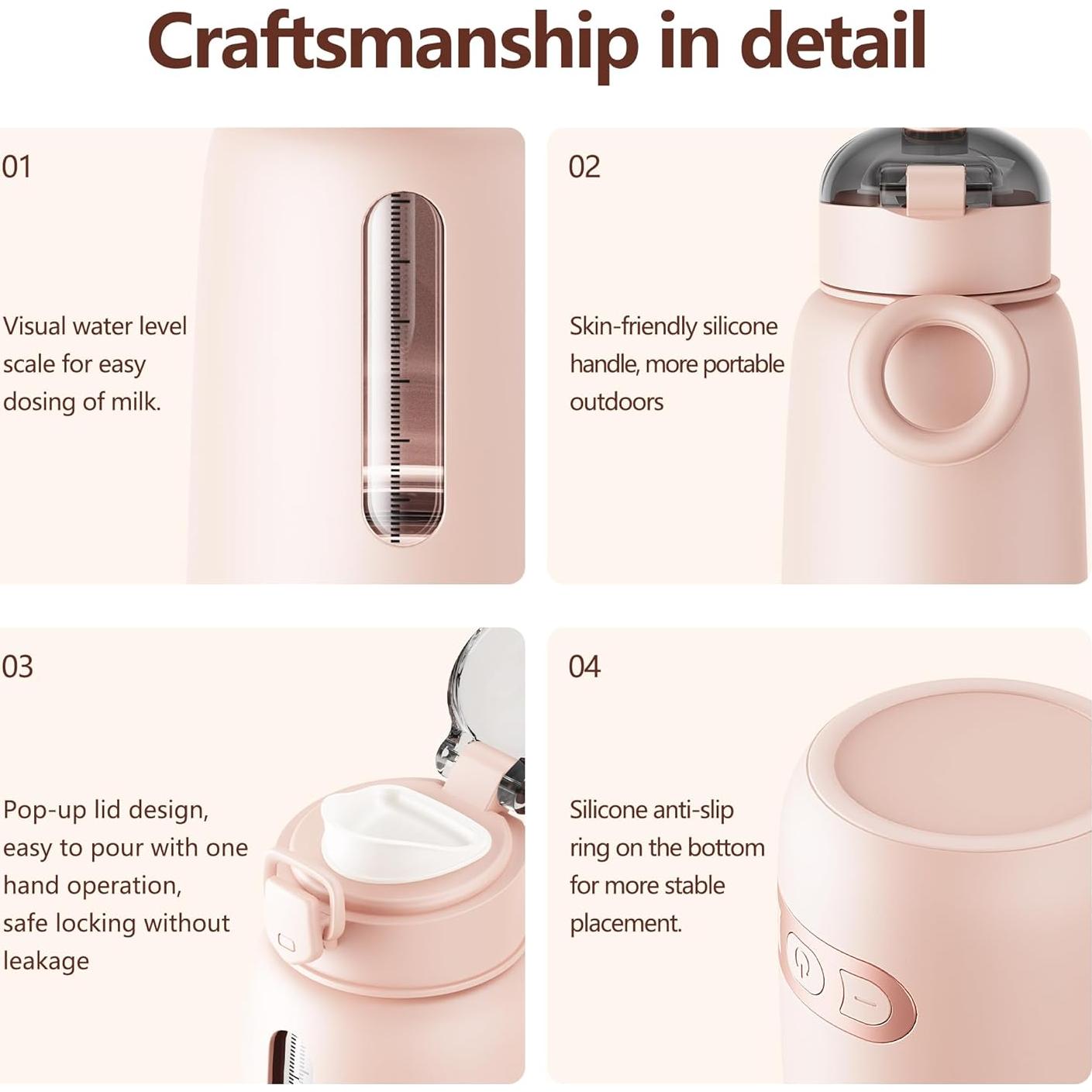 Calentador de Botellas Portátil 15000mAh para Bebés 300ml