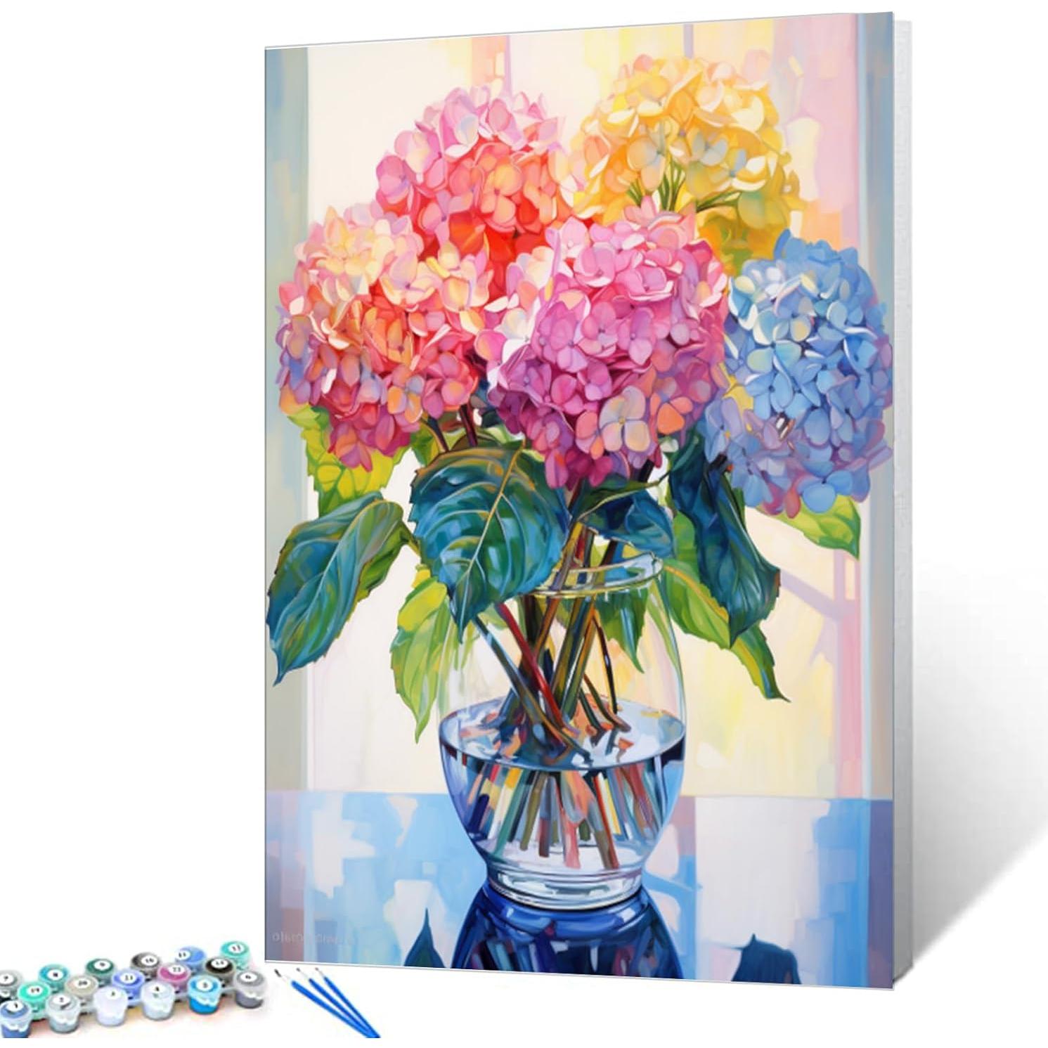 Kit de Pintura por Números Tucocoo 40x50 cm Floral Acrílico
