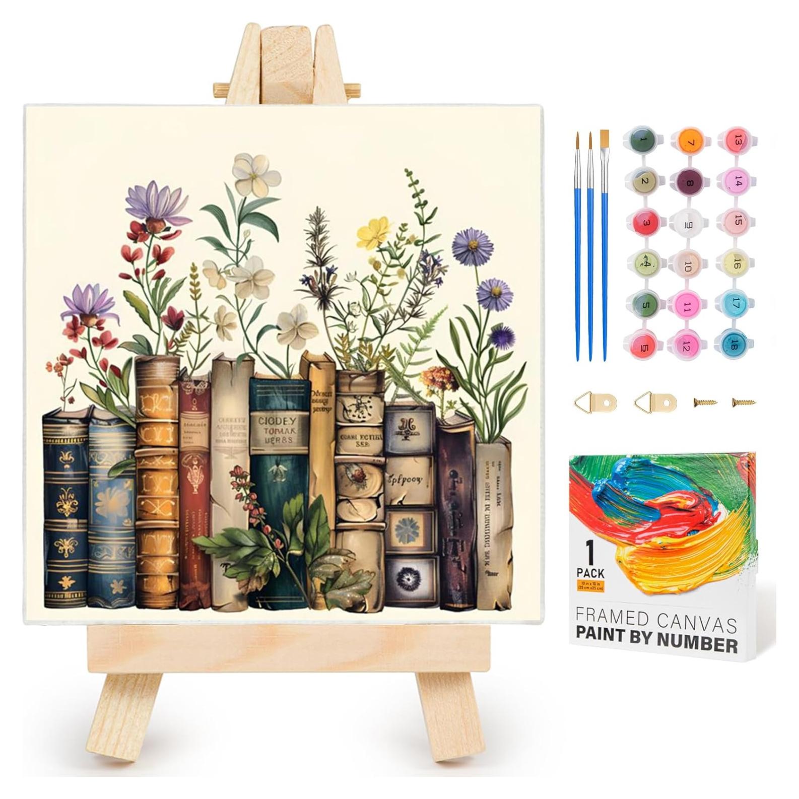 Kit de Pintura por Números Enmarcado Yezavesu 25.4x25.4 cm