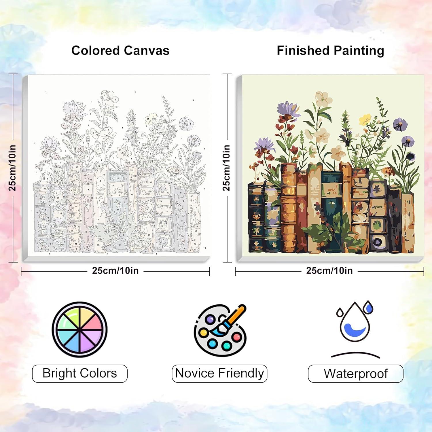 Kit de Pintura por Números Enmarcado Yezavesu 25.4x25.4 cm