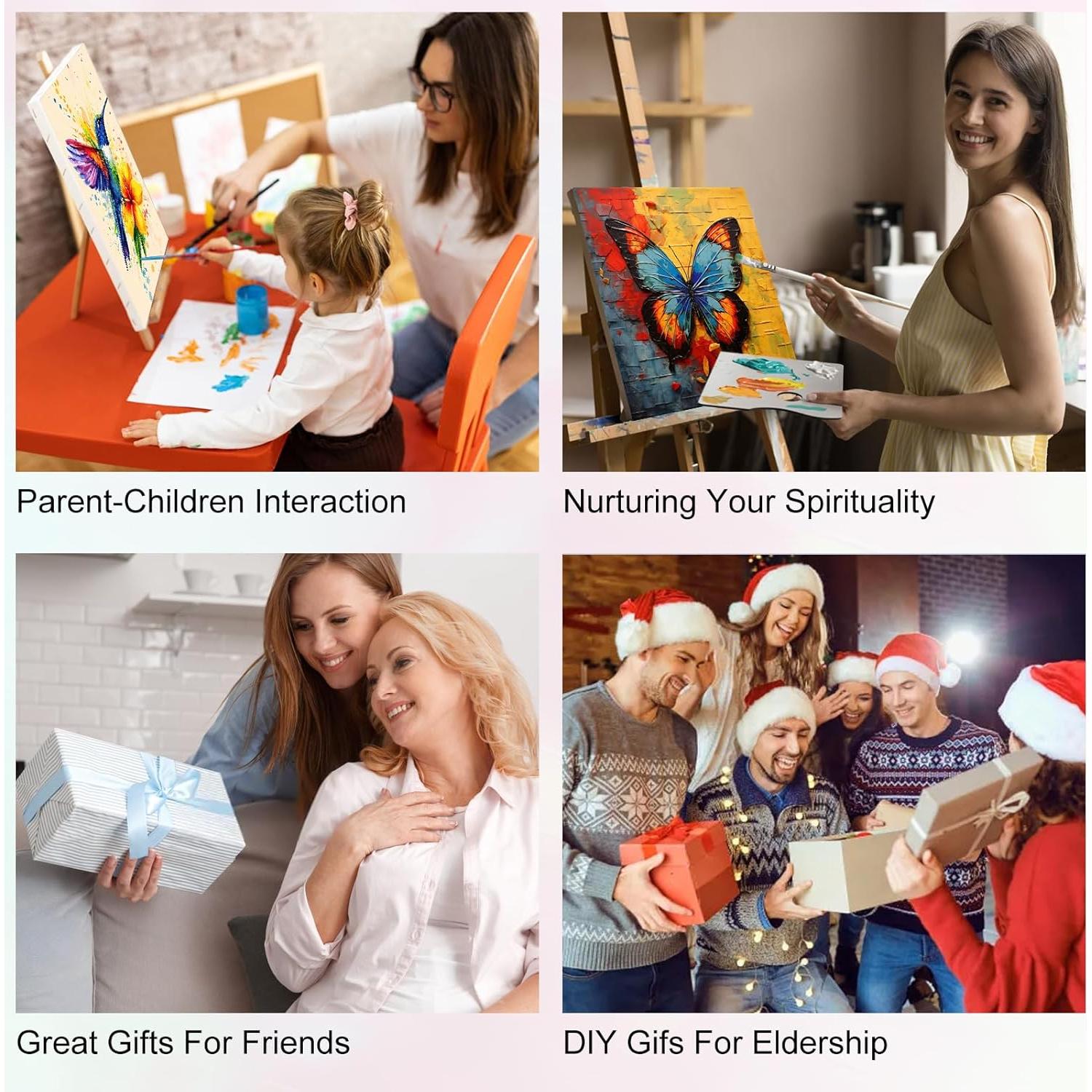 Kit de Pintura por Números Enmarcado Yezavesu 25.4x25.4 cm