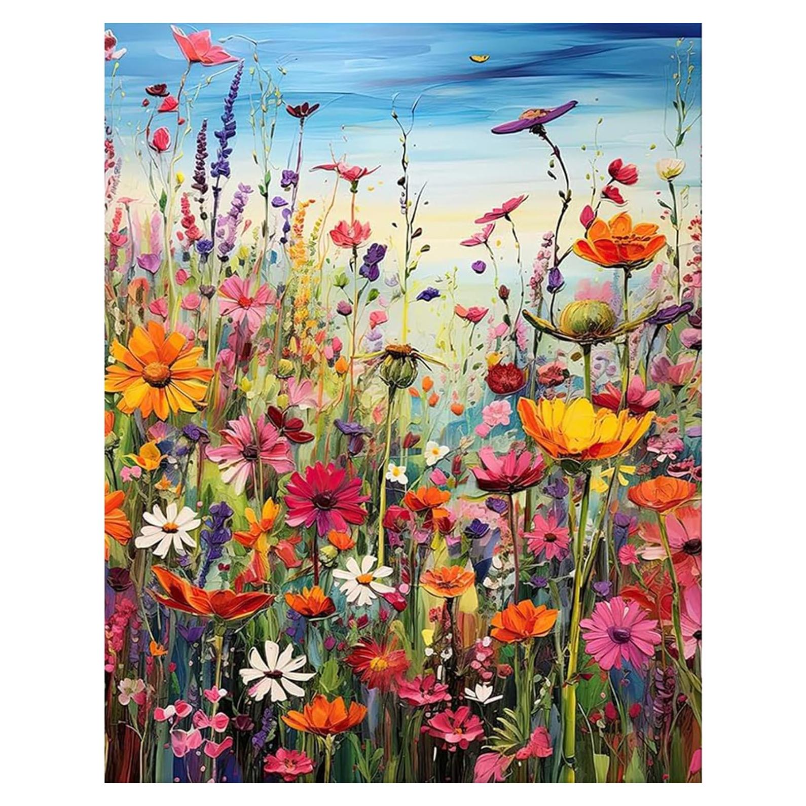 Kit de Pintura por Números HITIRECOVI Flores Silvestres 40x50cm