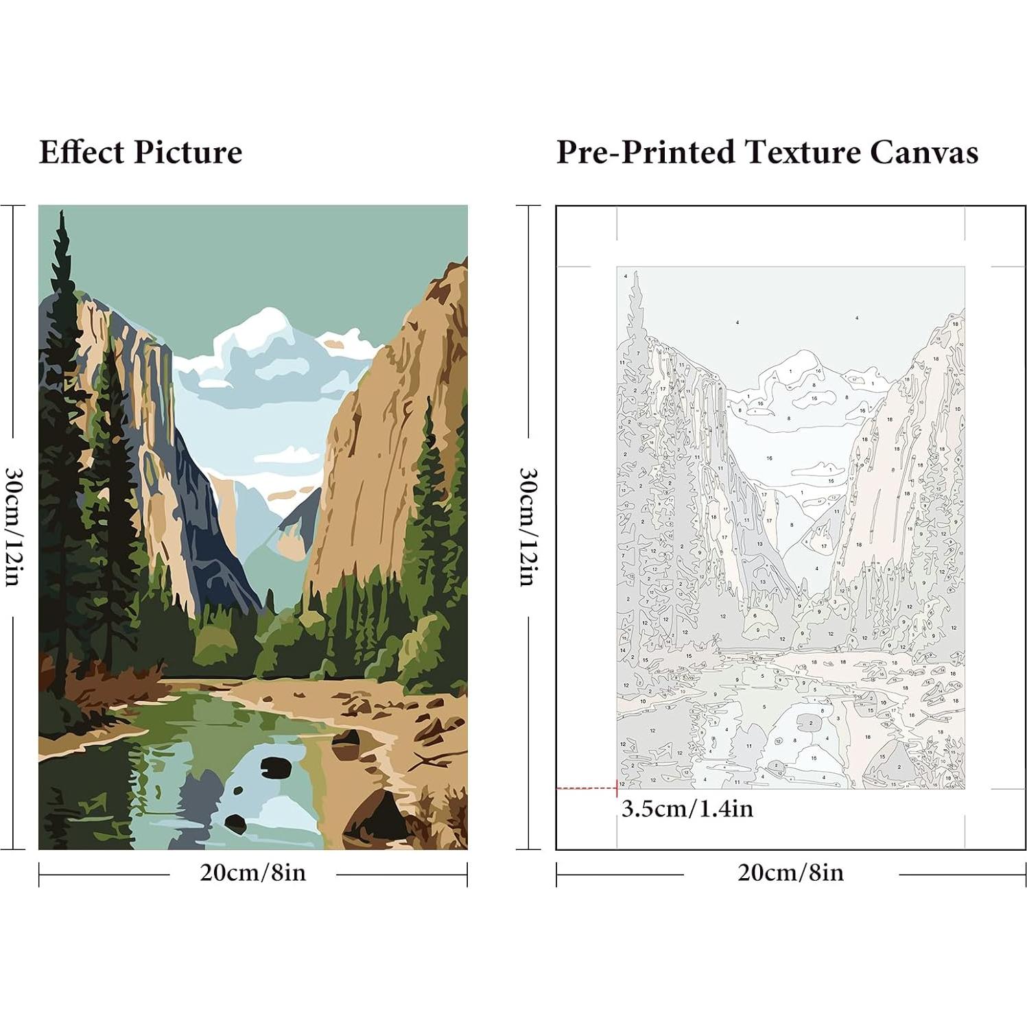 Kit de Pintura por Números Fountor 6 Paquetes Parque Nacional 30.48x20.32 cm