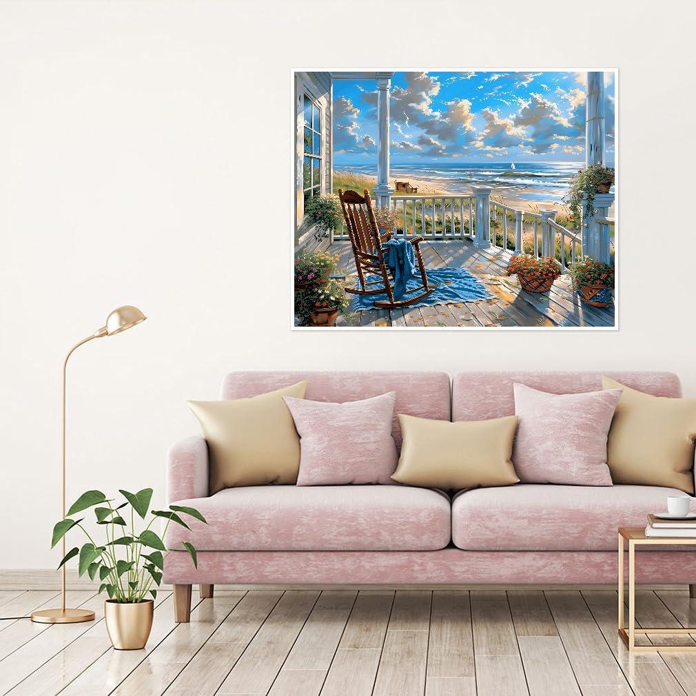 Kit de Pintura por Números Clendo Playa 40x50cm para Adultos
