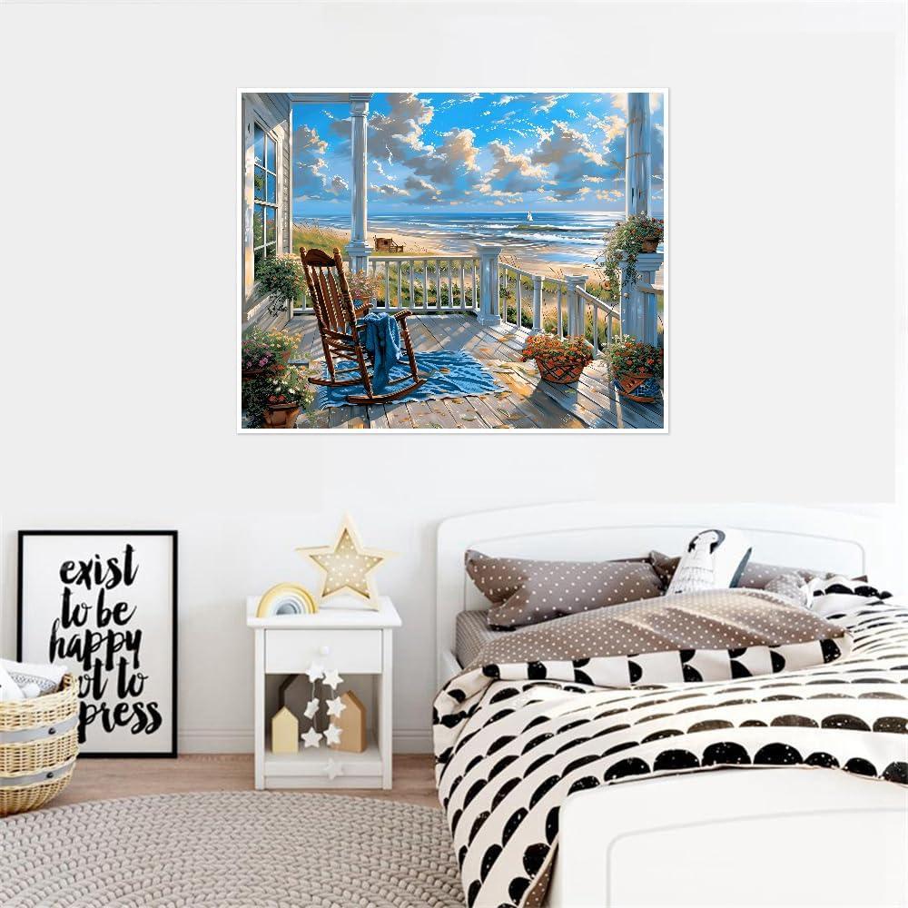 Kit de Pintura por Números Clendo Playa 40x50cm para Adultos