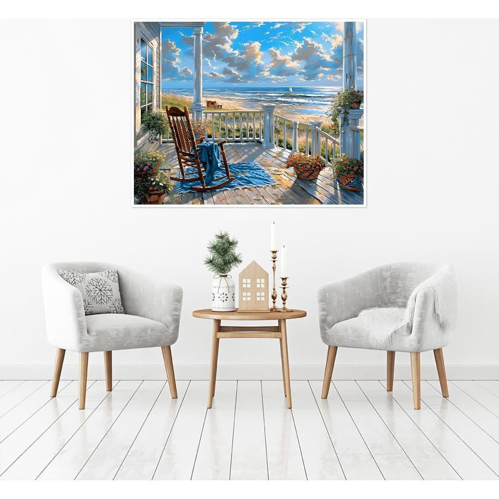 Kit de Pintura por Números Clendo Playa 40x50cm para Adultos