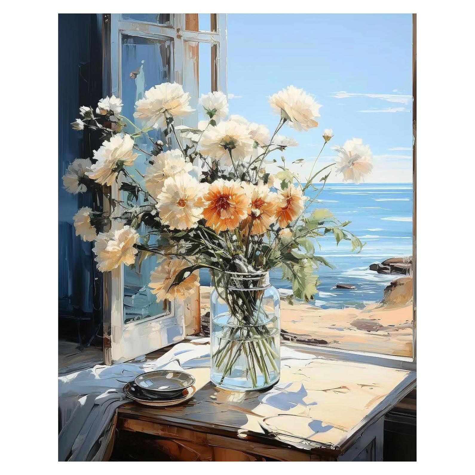 Kit de Pintura por Números PRASIO Adultos 40.6x50.8 cm Floral