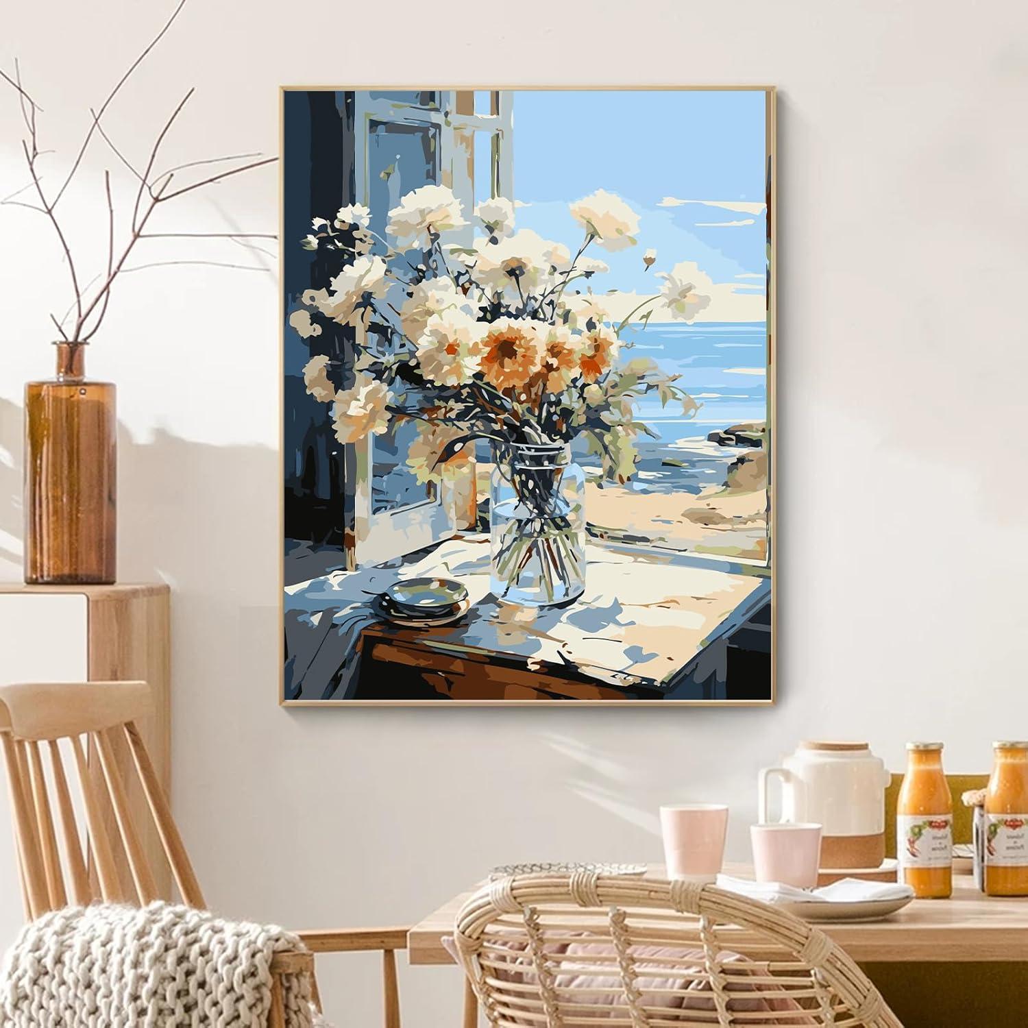 Kit de Pintura por Números PRASIO Adultos 40.6x50.8 cm Floral