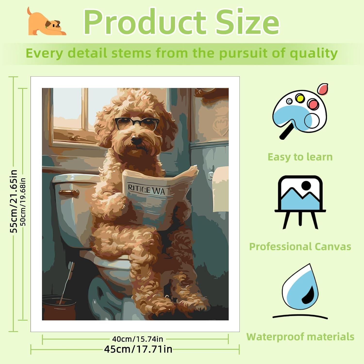 Kit de Pintura por Números Reivworl Perro 40.6x50.8 cm