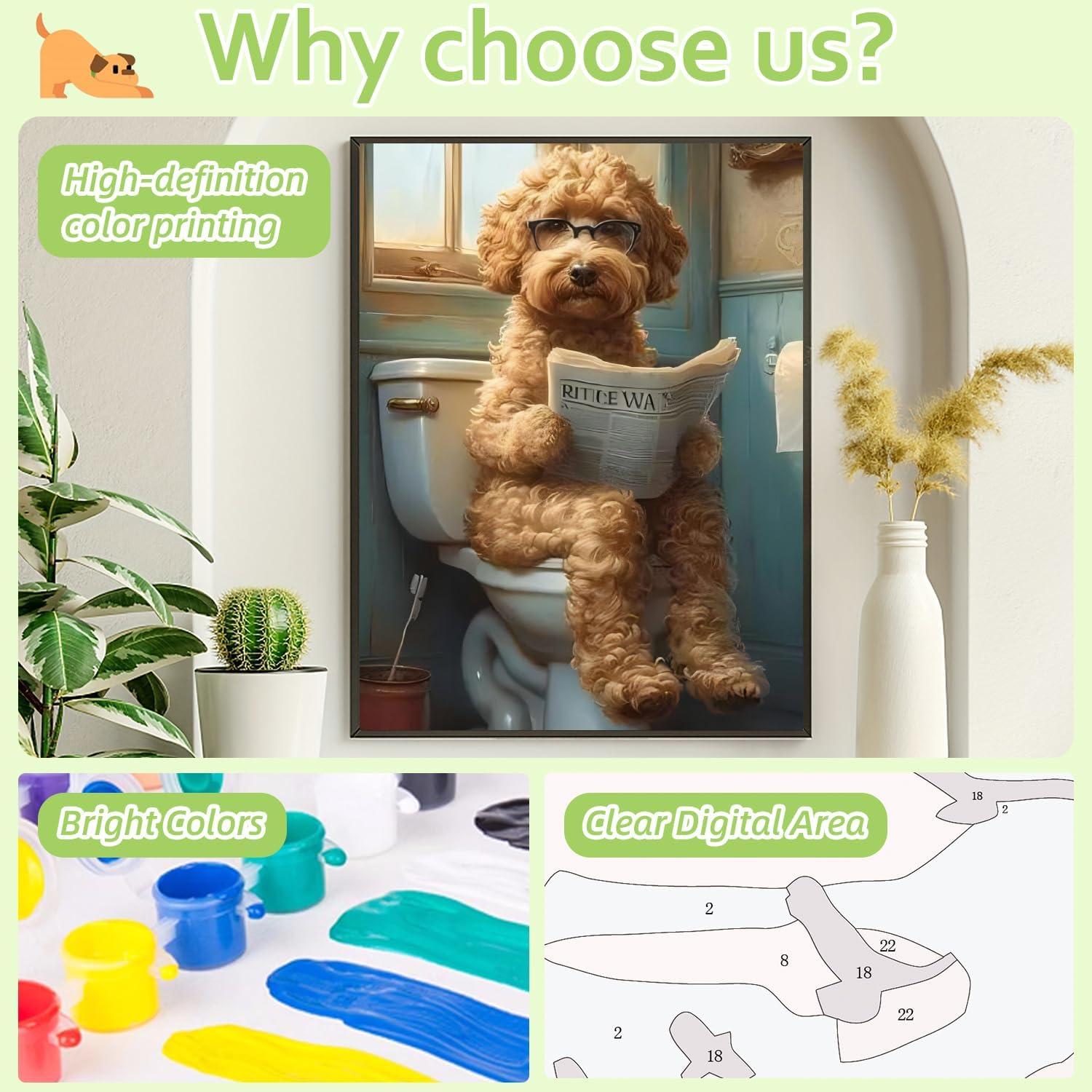 Kit de Pintura por Números Reivworl Perro 40.6x50.8 cm