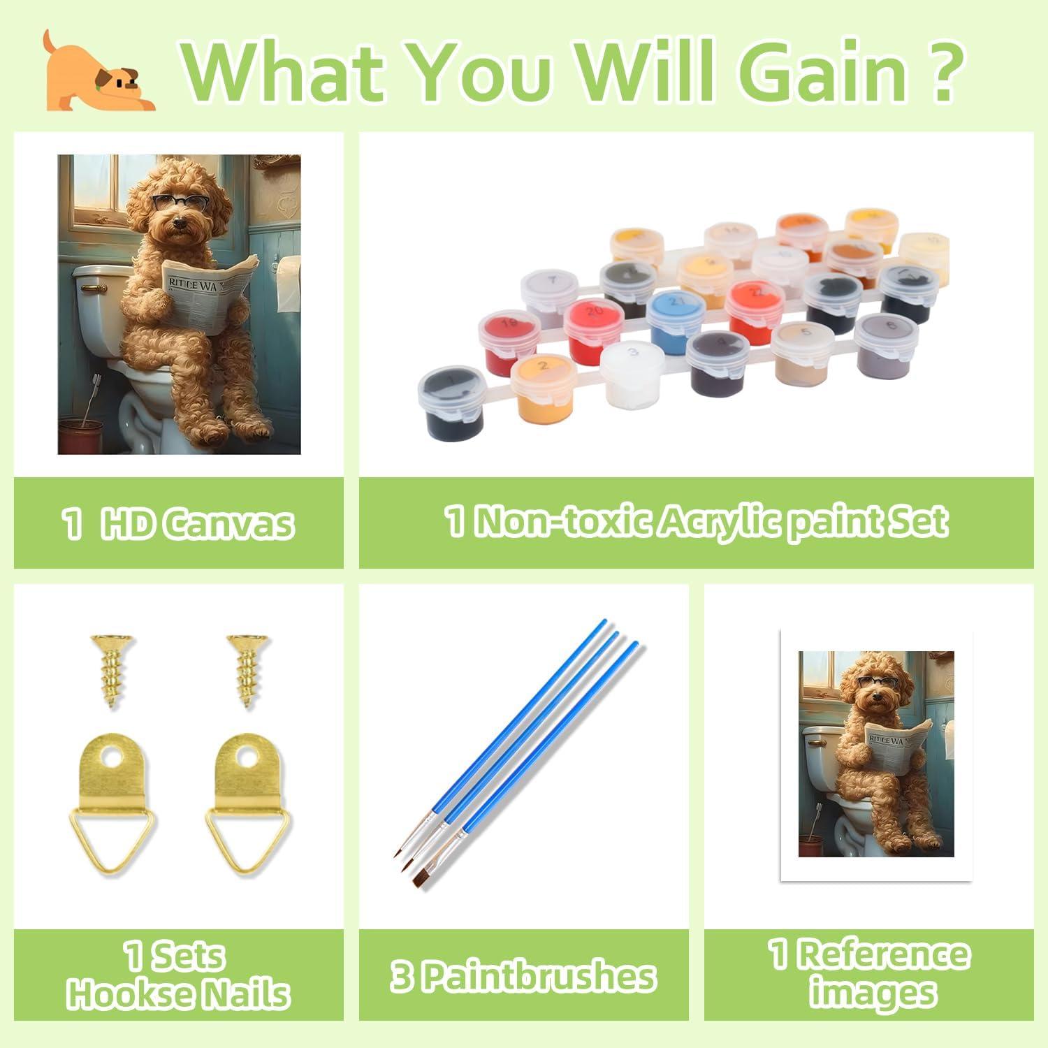 Kit de Pintura por Números Reivworl Perro 40.6x50.8 cm