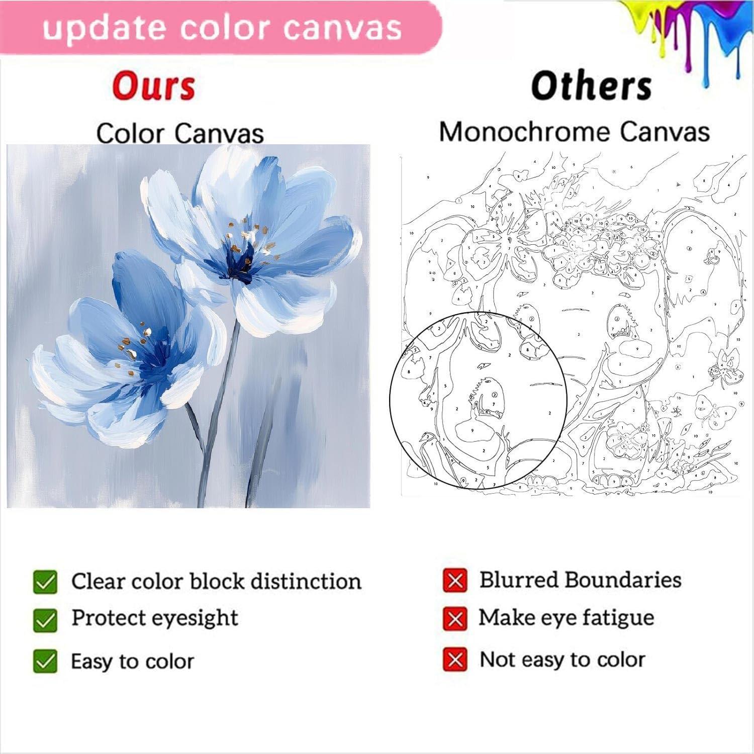 Kit de Pintura por Números Fotasmua 4 Paquetes 20x20 cm