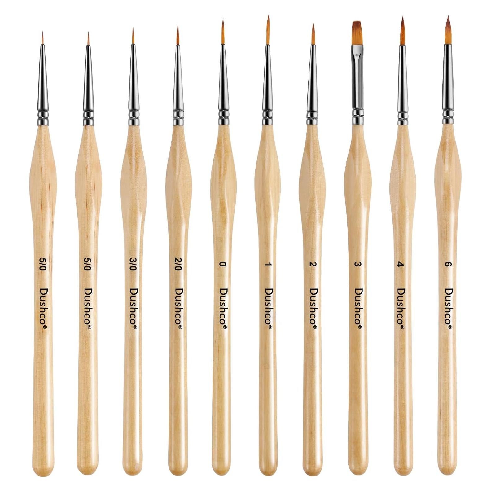 Set de 10 Pinceles de Pintura Dushco Miniatura Nylon