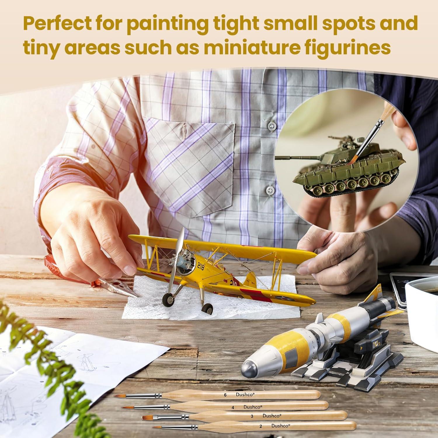 Set de 10 Pinceles de Pintura Dushco Miniatura Nylon