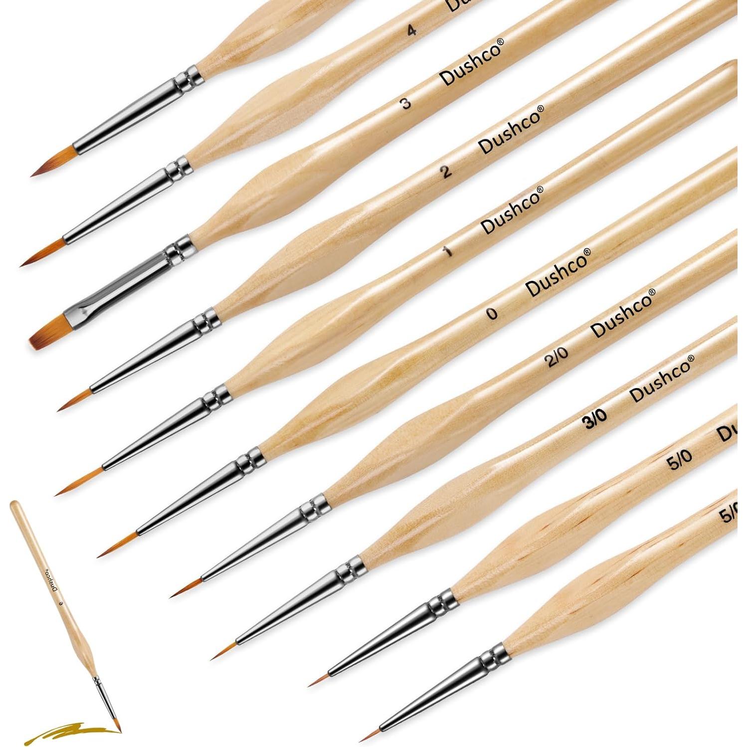 Set de 10 Pinceles de Pintura Dushco Miniatura Nylon