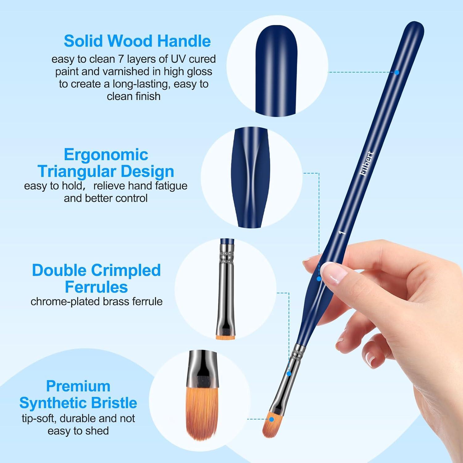 Juego de Pinceles de Detalle Dushco - 15 Piezas para Pintura