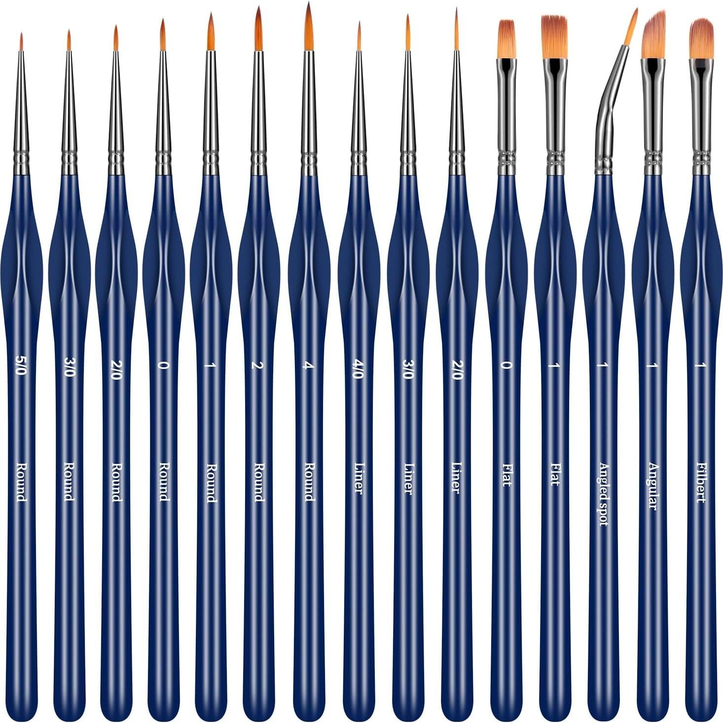Juego de Pinceles de Detalle Dushco - 15 Piezas para Pintura