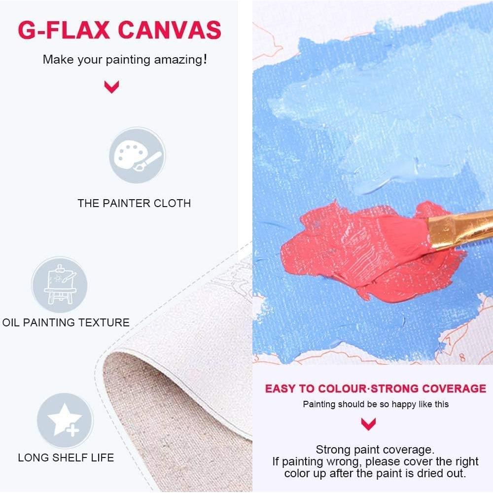 HIVIEW Pintura por Números 40.6x50.8 cm Acrílico Floral