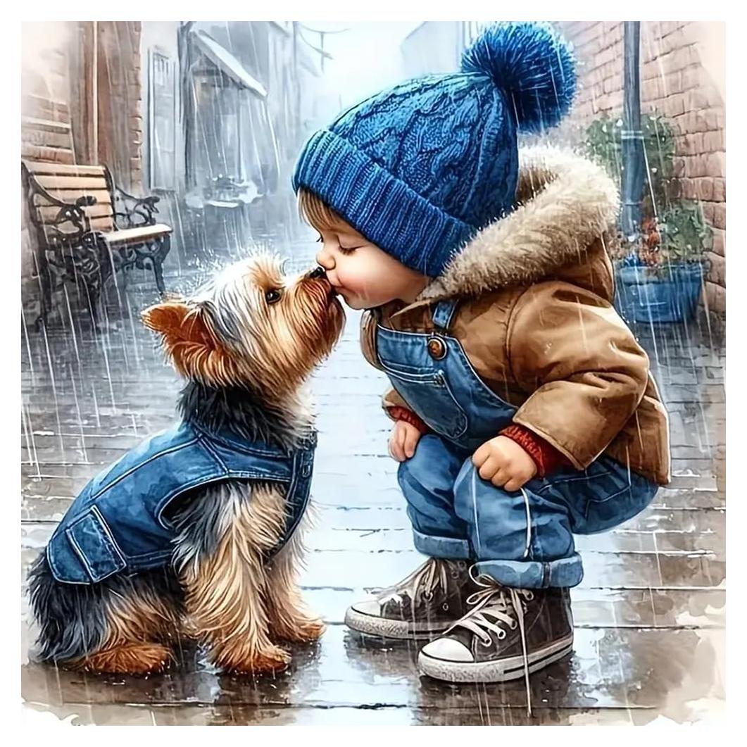 Kit de Pintura por Números MBNTJHT Perro 40x40 cm Acrílico