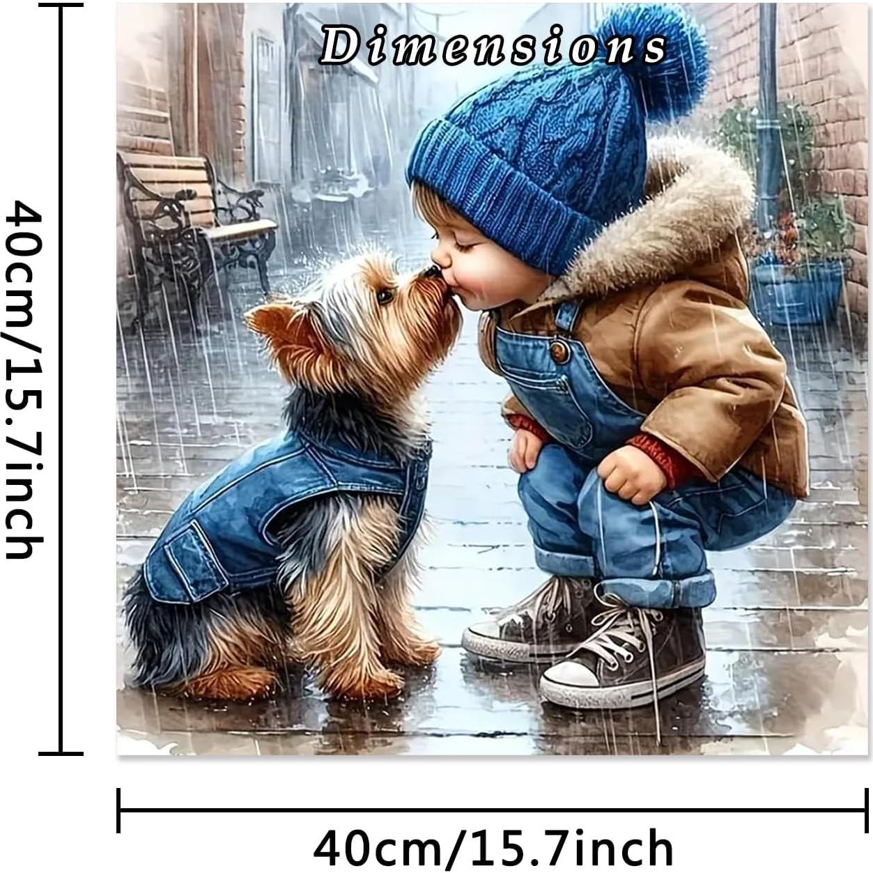 Kit de Pintura por Números MBNTJHT Perro 40x40 cm Acrílico