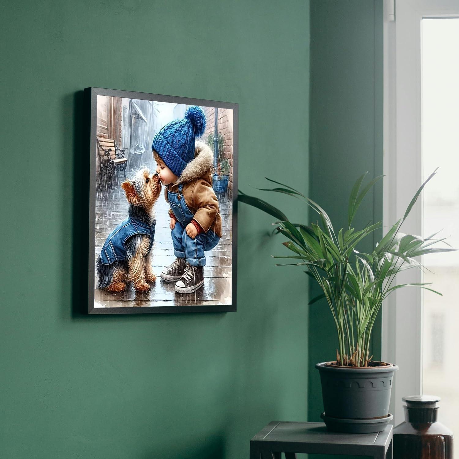 Kit de Pintura por Números MBNTJHT Perro 40x40 cm Acrílico