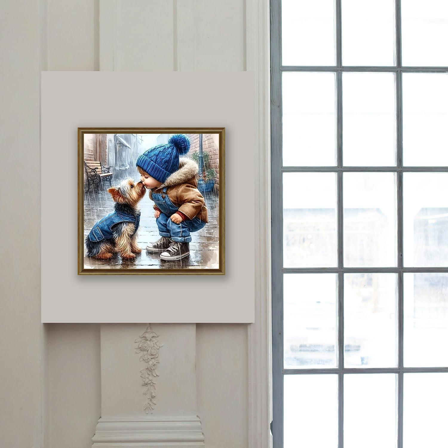 Kit de Pintura por Números MBNTJHT Perro 40x40 cm Acrílico