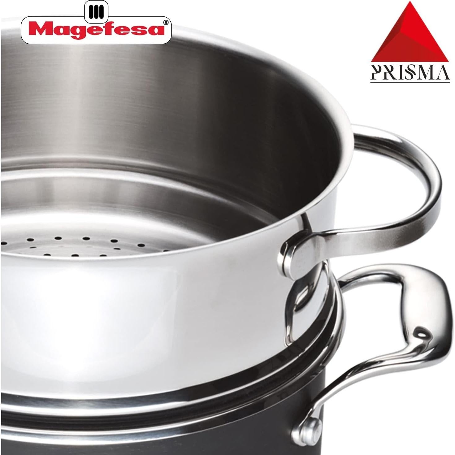 MAGEFESA Prisma – Olla a vapor 20 cm acero inoxidable