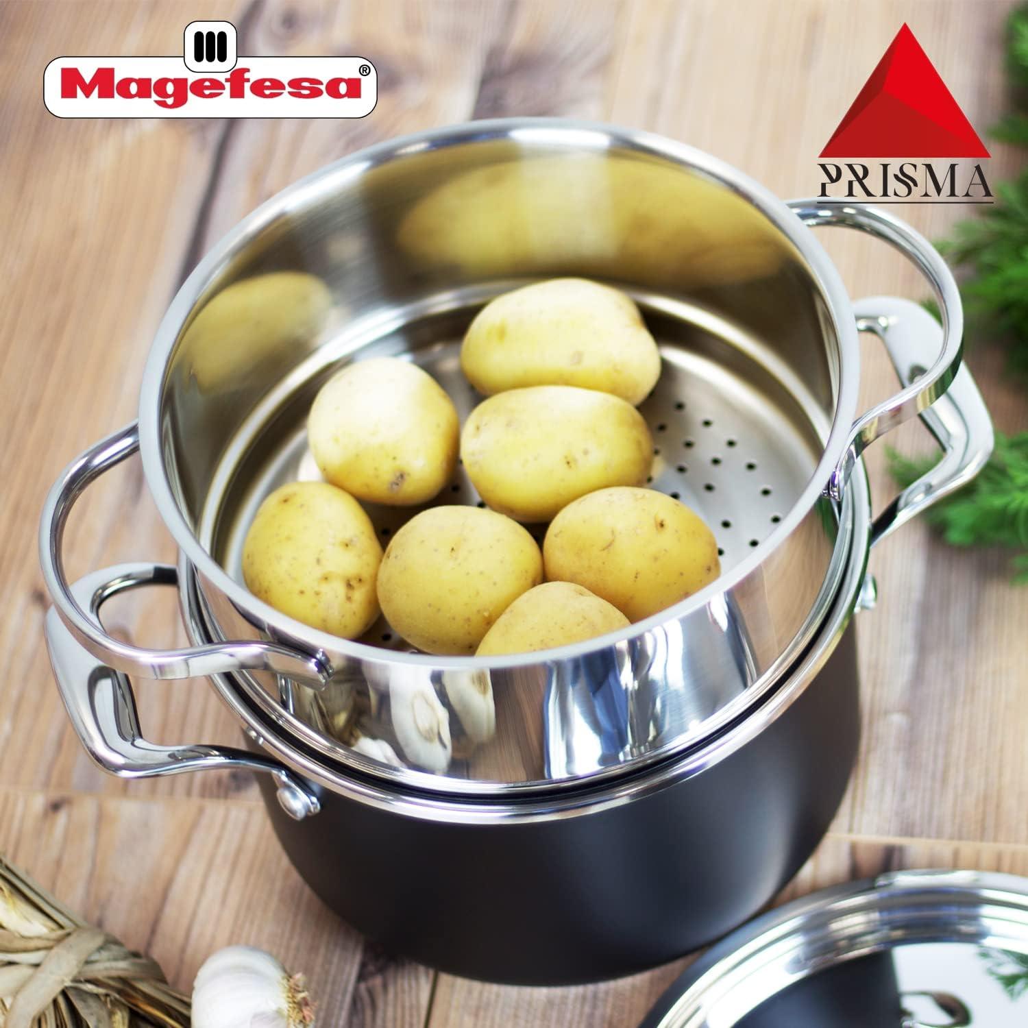 MAGEFESA Prisma – Olla a vapor 20 cm acero inoxidable