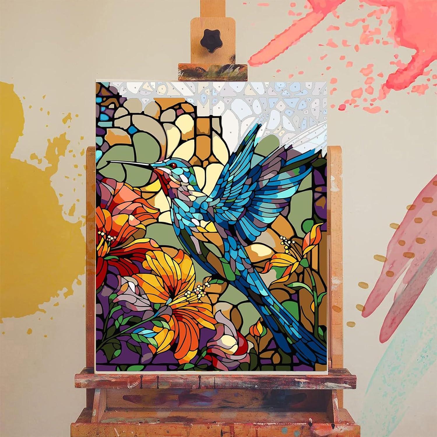 Pintura por Números XACKCME Colibrí 50.8x40.6 cm DIY