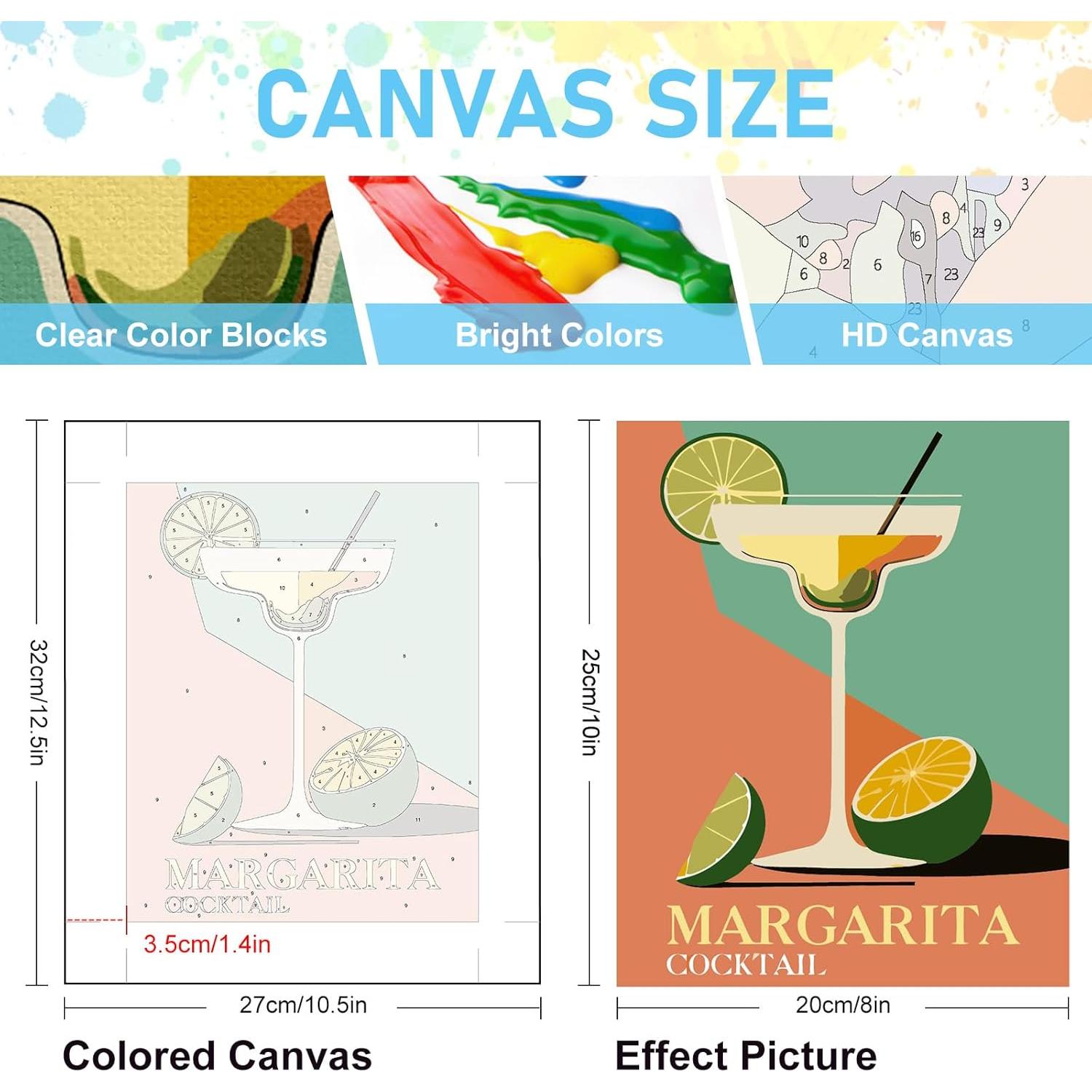 Kit de Pintura por Números Offito 6 Paquetes Adultos 20x25 cm