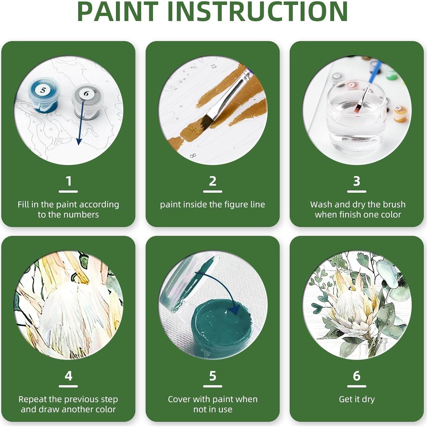 Kit de Pintura por Números Ginkko 23x30.5 cm Acrílico