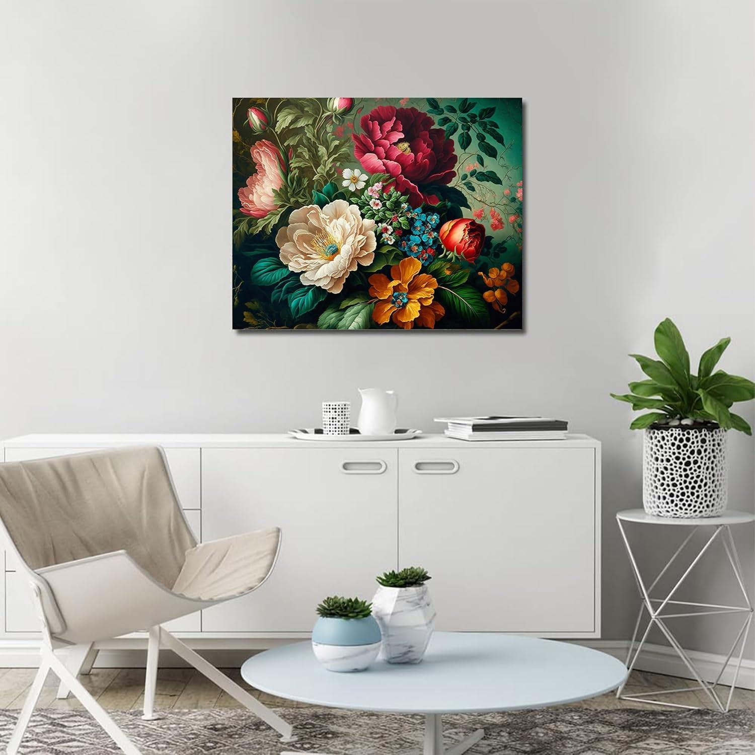 Kit de Pintura por Números Arttoplus Adultos 40x50cm Floral