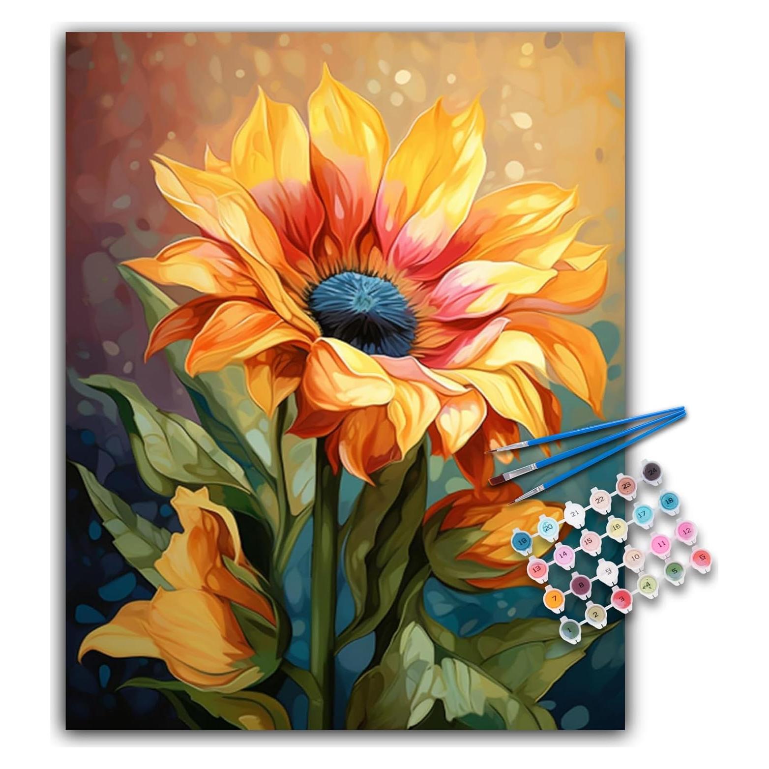 Kit de Pintura por Números Offito Girasol 30.5x40.6cm