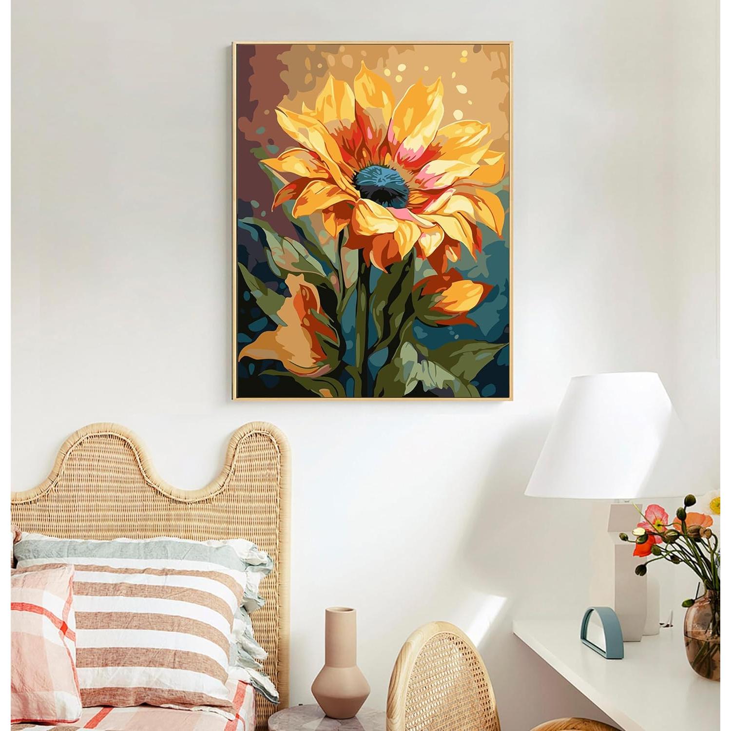 Kit de Pintura por Números Offito Girasol 30.5x40.6cm