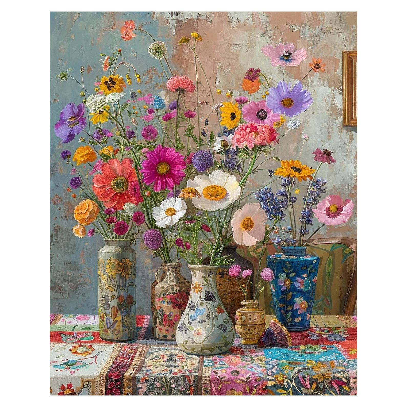 Kit de Pintura por Números PRASIO Adultos Floral 40.6x50.8 cm