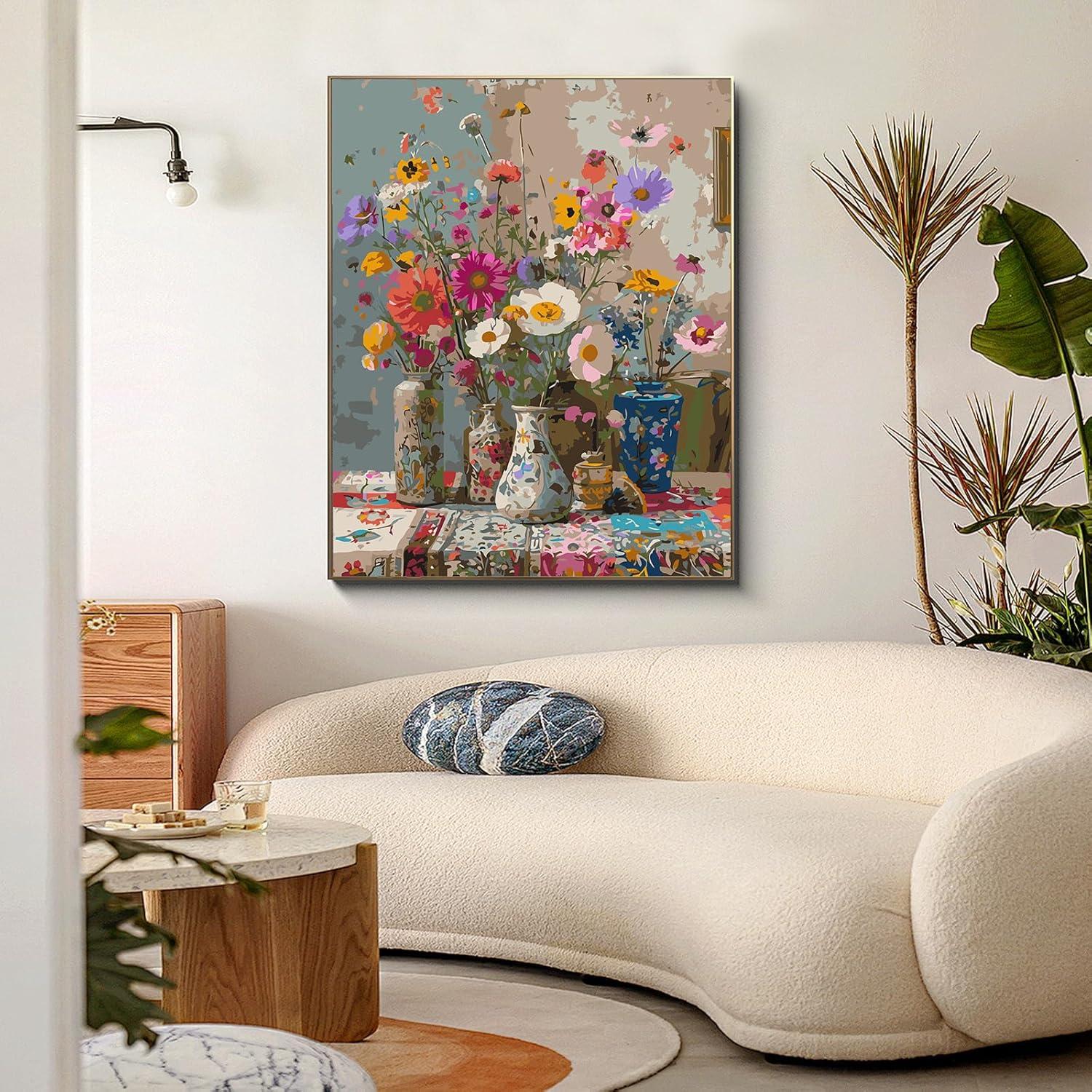 Kit de Pintura por Números PRASIO Adultos Floral 40.6x50.8 cm