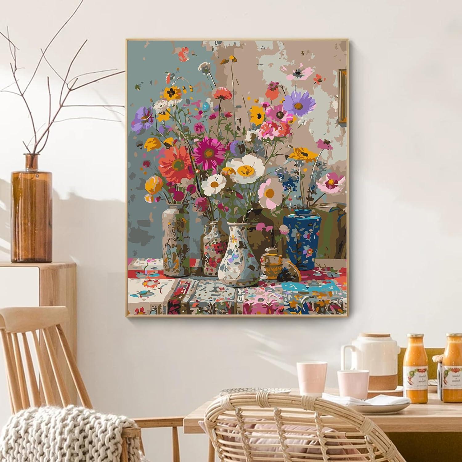 Kit de Pintura por Números PRASIO Adultos Floral 40.6x50.8 cm