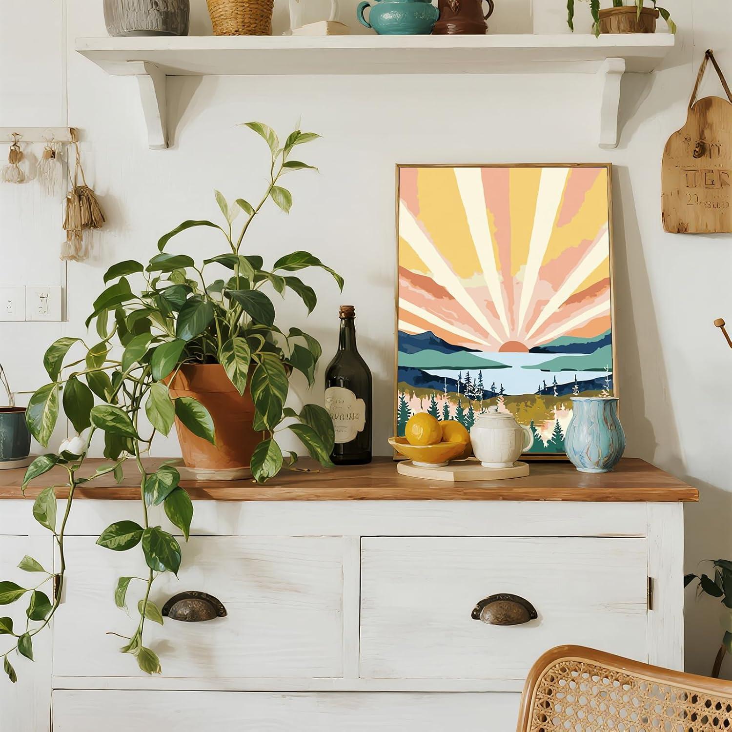 Kit de Pintar por Números Ninonly para Adultos 4 Lienzos 22.86x30.48cm