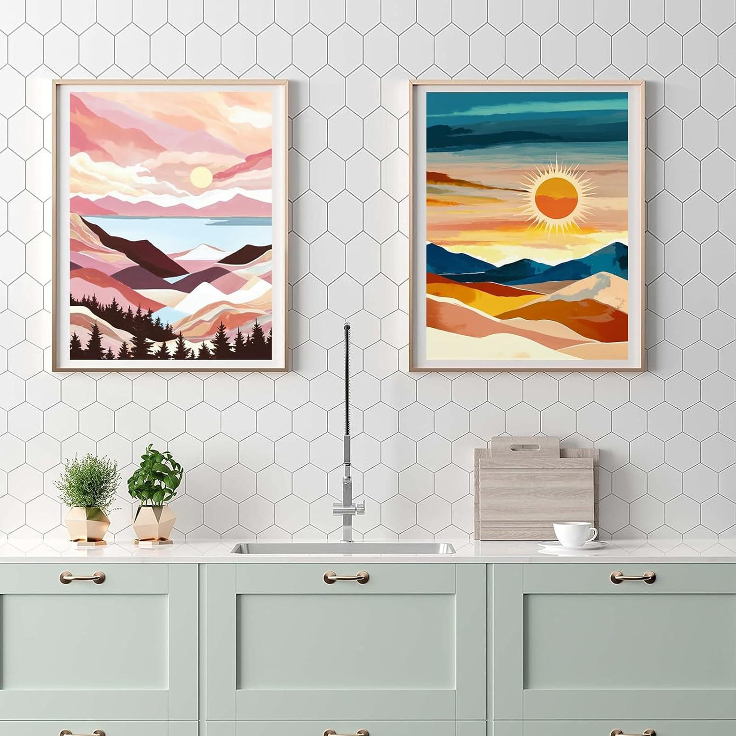 Kit de Pintar por Números Ninonly para Adultos 4 Lienzos 22.86x30.48cm