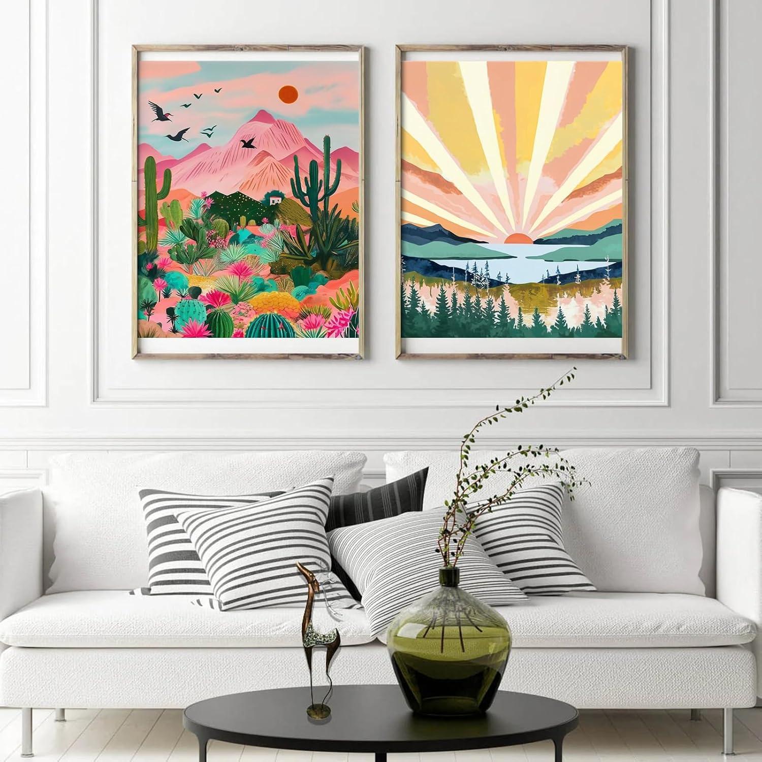 Kit de Pintar por Números Ninonly para Adultos 4 Lienzos 22.86x30.48cm