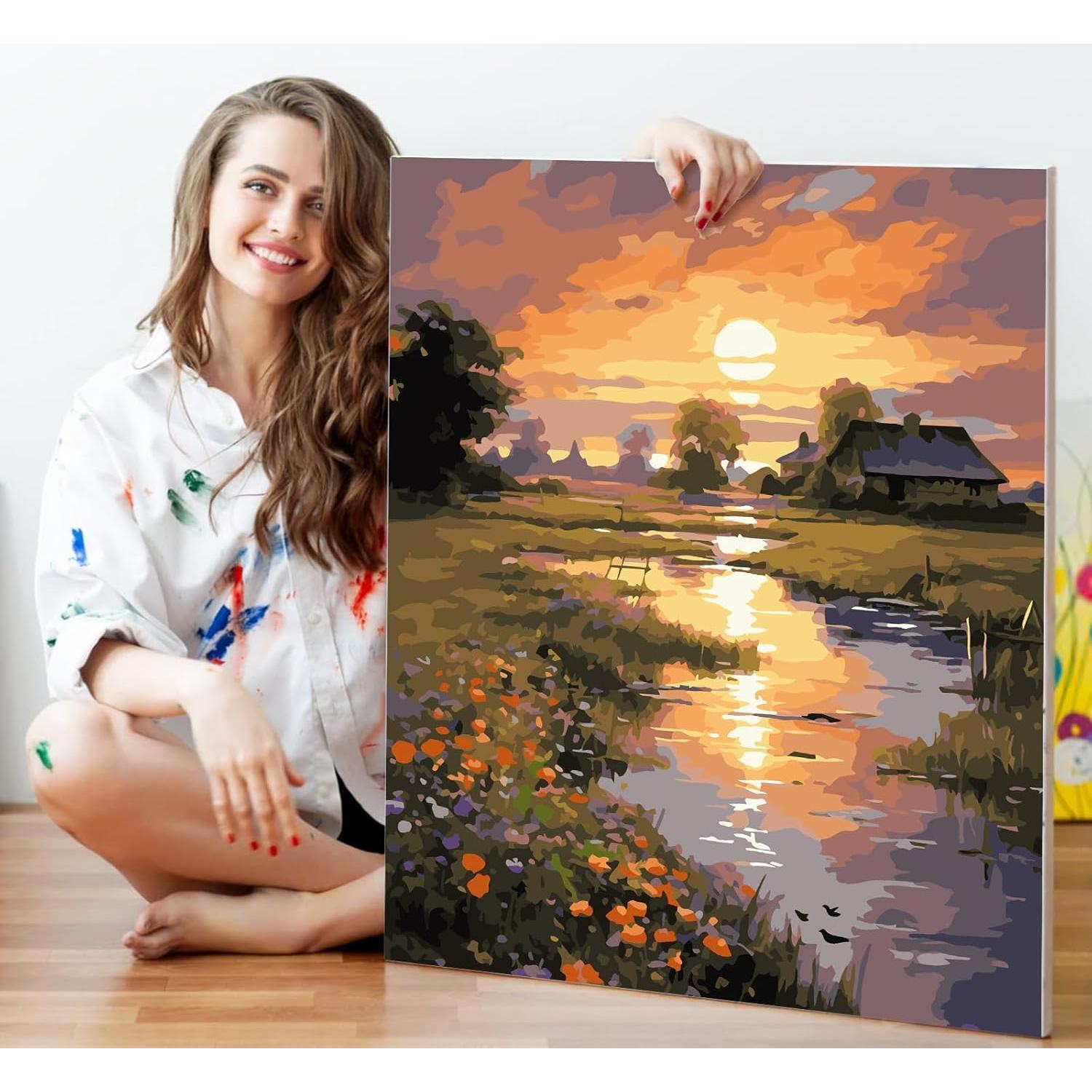 Kit de Pintura por Números Fountor 50.8x40.6 cm Atardecer