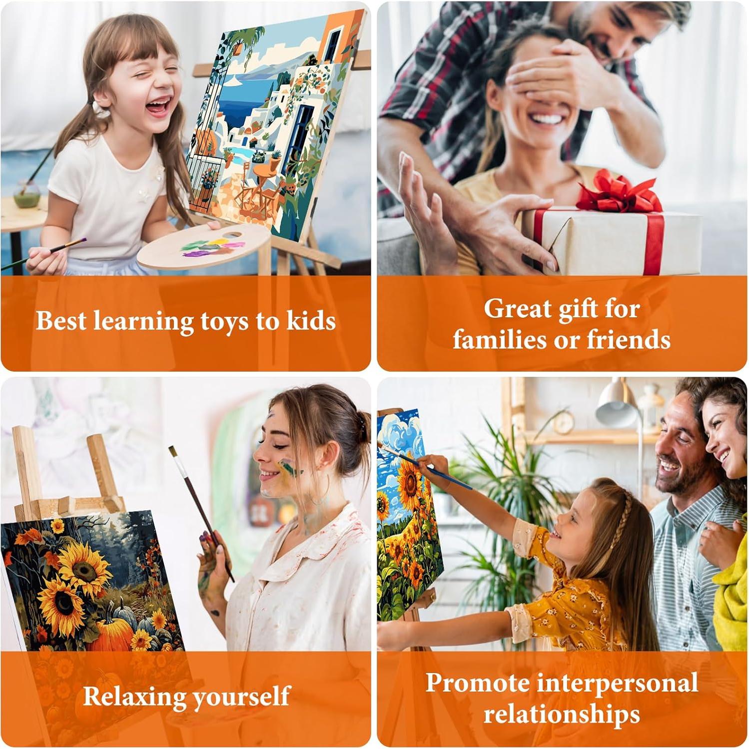 Kit de Pintura por Números Fountor 50.8x40.6 cm Atardecer