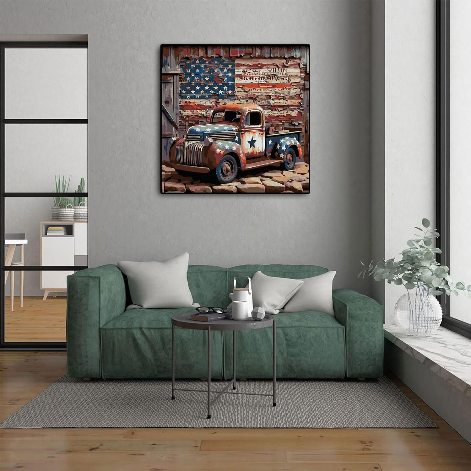 Kit de Pintura por Números Vintage CHWGLFGG 40x40cm