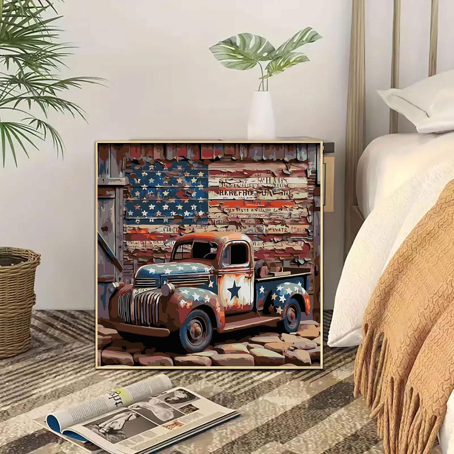 Kit de Pintura por Números Vintage CHWGLFGG 40x40cm